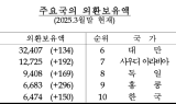 '외환보유액' 5년 만에 최저…한 달 사이 50억 달러 증발